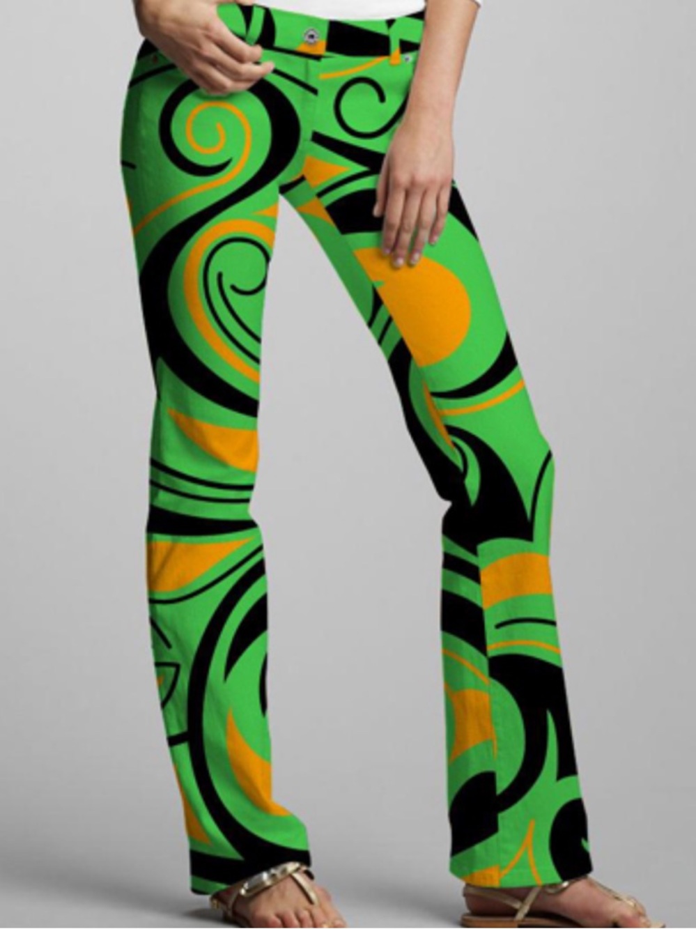 Loudmouth Golf pants featuring the bold "Angry Birdies" psychedelic print 2